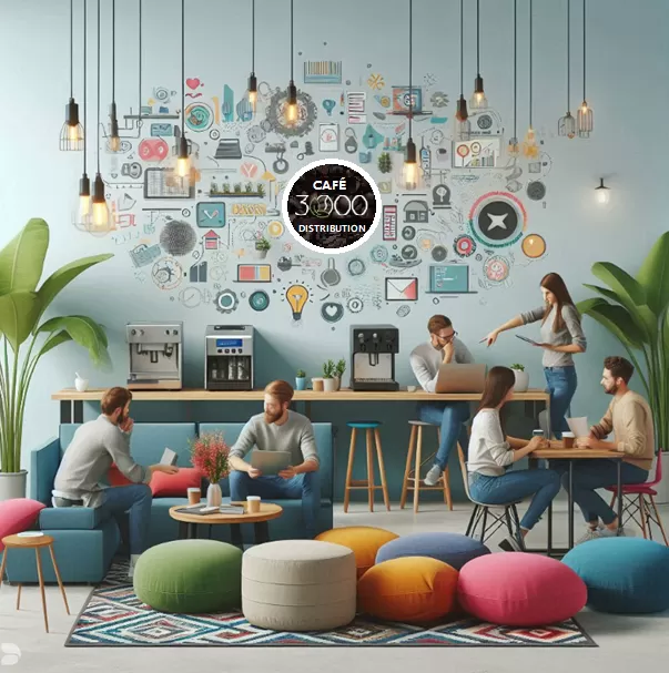 Espace détente ou le Café est Un Moteur Essentiel de Collaboration et de Productivité dans les Entreprises sur Toulouse